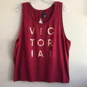 Victoria Sport Athletic Top with Gold Sparkle Trim